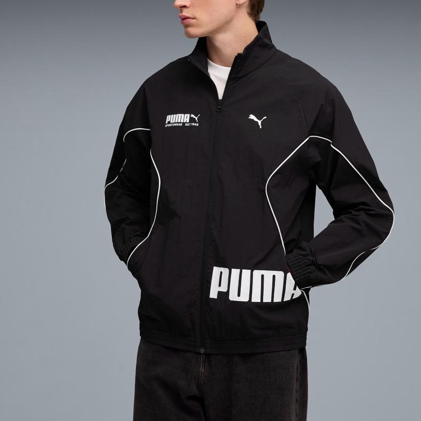 Puma Woven Sport Relaxed Color-Block Athletic Zip-Up Jacket Men jackets 694202-01