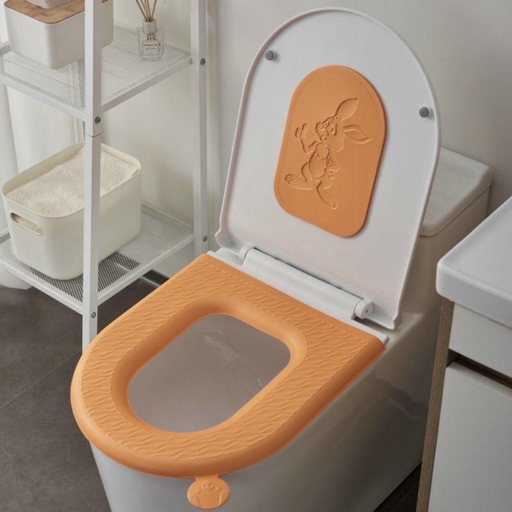 Washable Toilet Seat Cover Waterpoof Toilet Sticky Seat Pad WC Mat Toilet Cushion  Four Season