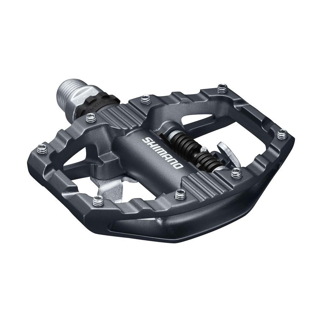 Pedales Shimano Trekking Un lado pedales de clip Negro PD-EH500 (SPD) - SPD/Uno plano, SM-SH56 incluido,