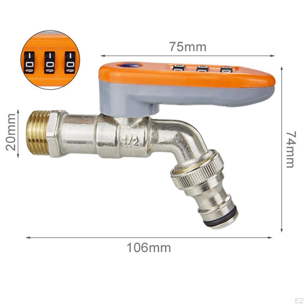 Sicherheits-Außenhahn mit Zahlenschloss Dn15 Anschluss 3-stelliges Codesystem Zubehör Frost