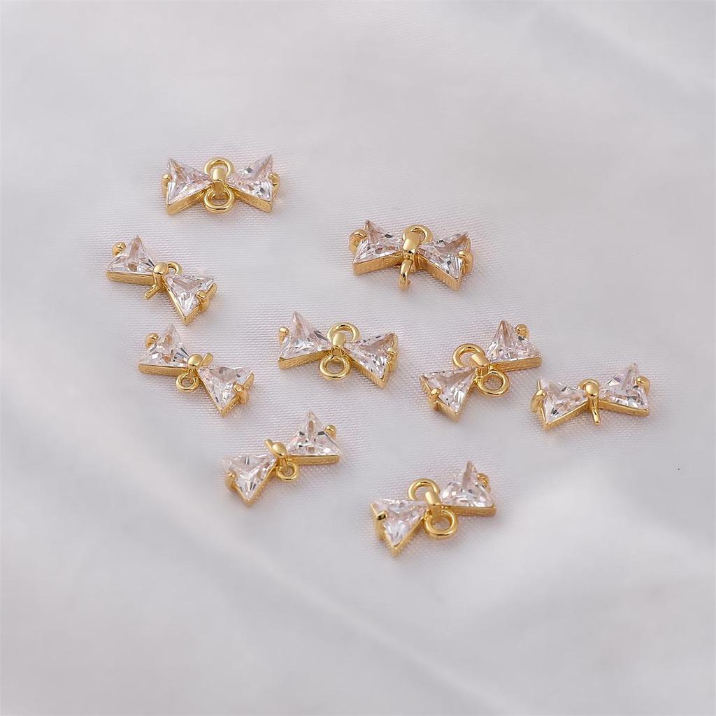 12mm Copper Bow Tie Shape Pendant For Jewelry Making DIY Bracelet Necklace Earring