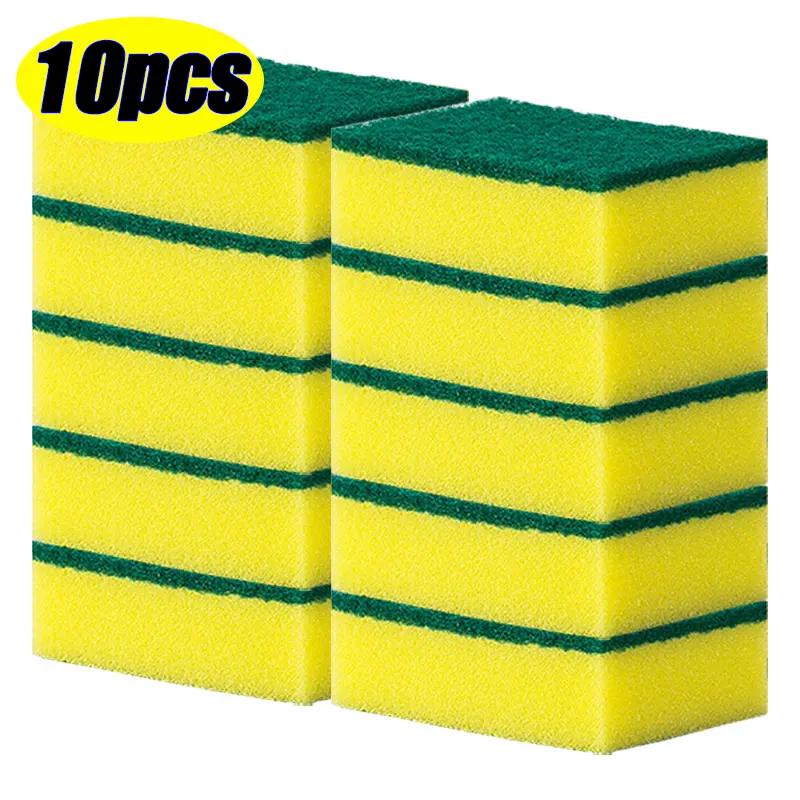 Lot de 5/50 éponges à vaisselle robustes pour ustensiles de cuisine, anti-rayures, réutilisables et écologiques, pour la maison et le restaurant
