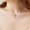 Authentic Original Copper Metal Red Charm Bead Components Heart Cherry Strawberry Flower Fish Bead Components Designed For Necklace Do It Yourself