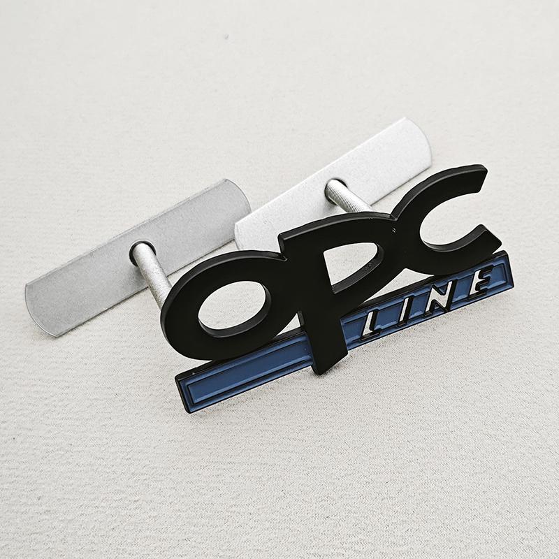 3D Metal OPC Line Logo Badge Front Grill Emblem Trunk Car Sticker For Opel Astra G H J K F Corsa D Zafira B Insignia Mokka Regal
