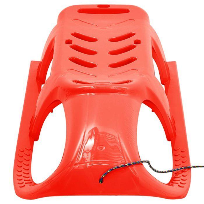 VidaXL Traîneau pour Enfants Luge Glisseur de Neige Ensemble de Jouet d'Extérieur Tout-petit Corde de Traction Rouge 93719