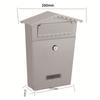 Metal Vintage Mailbox Wall Mount Mail Secure Lockable Mail Box with 2 Keys Home Office Front Door Collection Boxes