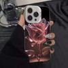 Powder crystal rose is suitable for Apple 15Promax mobile phone case iPhone16 new 14Promax advanced 17 beautiful