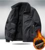 Men's High-End American Style Bomber Jacket: Spring-Fall Winter Cotton Velvet, Thickened for Middle-Aged & Elderly