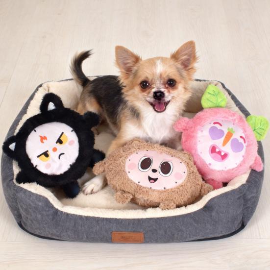 Pet Toy Molar Teeth Guard Soft Tough Chew Toy Cartoon Shape Bite-Resistant Tooth Cleaner Dog Toy with Built-in Sound