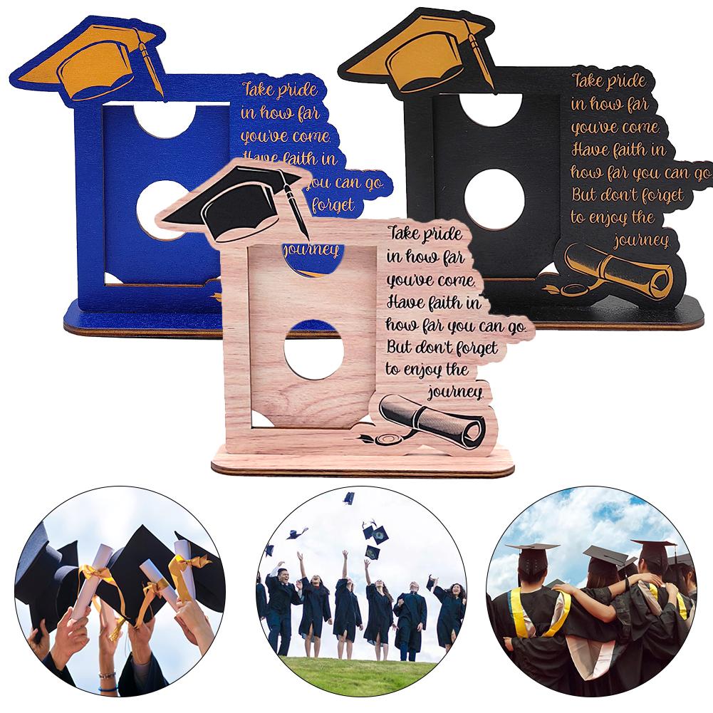 

Square Picture Frames Display Durable Wooden Creative Graduation Photos Frame DE