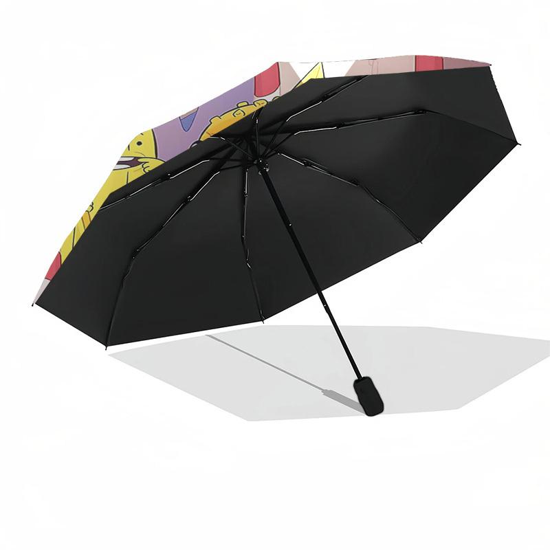 1pc Adventure Time Outdoor Umbrella - Automatic Opening/Closing, Portable 3-Fold Design with 8-Rib Iron Frame - Perfect Gift for Fans, Travelers,