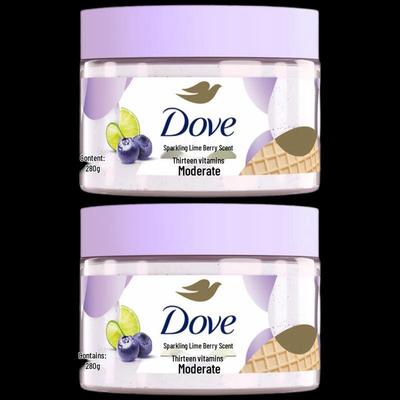 Dove Exfoliant Corporel Hydratant Citron Vert & Baies Lot de 2