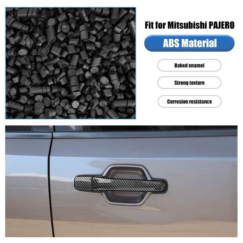  ABS Door Handle Decoration Cover Sticker Fit For Mitsubishi PAJERO 2007-2021 Exterior Accessories