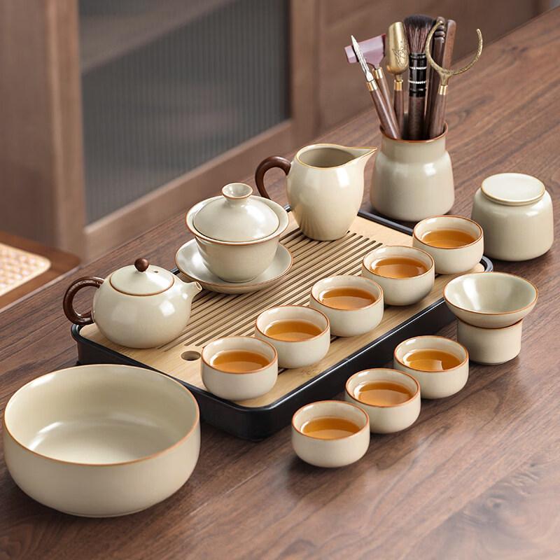 Ru Kiln Ceramic Kung Fu Tea Set