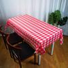 Handun Red Checkered Disposable Plastic Tablecloth