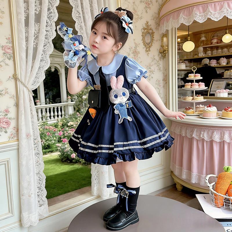 Girls' Summer 2026 Princess Dress - Judy Rabbit Police Officer Lolita Birthday Skirt