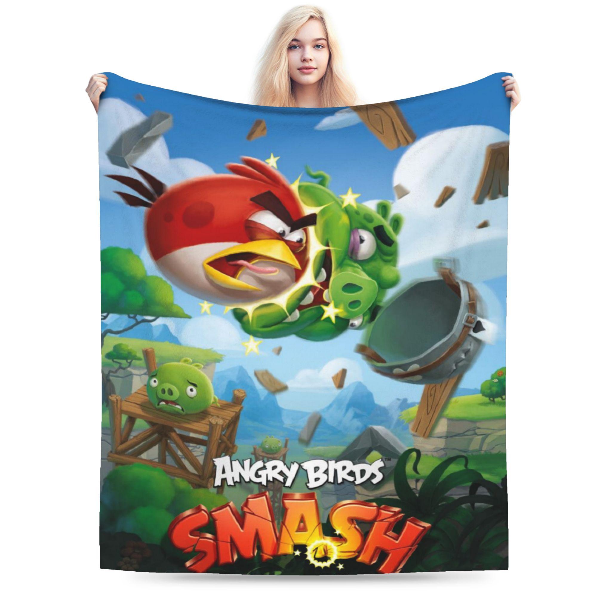 

игра-стрелялка Angry Birds Одеяло Мягкий плюш из кораллового флиса Лечебные подарки Плед Коврик-кусок 30x40in