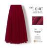 Dámská pevná skládaná elegantní midi elastická sukně v pase