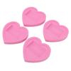 4Pcs Caster Cups Universal Pink Heart Pattern Rubber Low Noise Protective Furniture Pads
