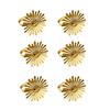 6Pcs Sunflower Napkin Rings Metal Sun Flower Napkin Holders Decorative Napkin Rings for Dining Table Wedding Birthday Party