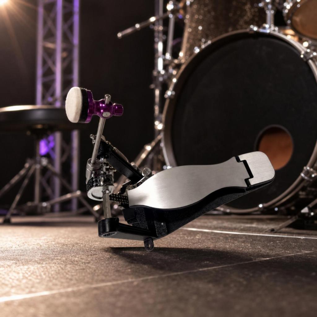 Kick Drum Pedal with Adjustable Beater Heavy-Duty for Rehearsal Areas, Drummers