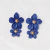 Trendy Flower Earrings Flowers Sstuds Earrings For Women Wedding Party Jewelry Boho Metal Earrings Female