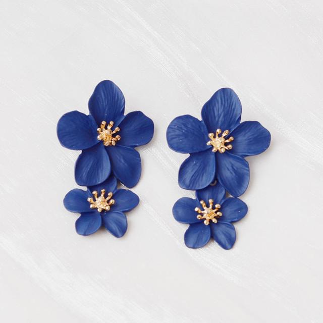 Trendy Flower Earrings Flowers Sstuds Earrings For Women Wedding Party Jewelry Boho Metal Earrings Female