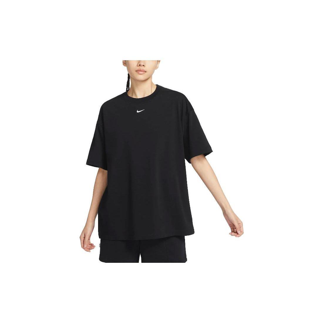 

Nike Solid Color Short Sleeve Round Neck T-Shirt Women tops Black DX7911-010 XXL