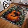 Daisies and Guitar Pattern Carpet for Bedroom Living Room Bedside Sofa Floor Mat Modern Home Decor Area Rug for Gifts