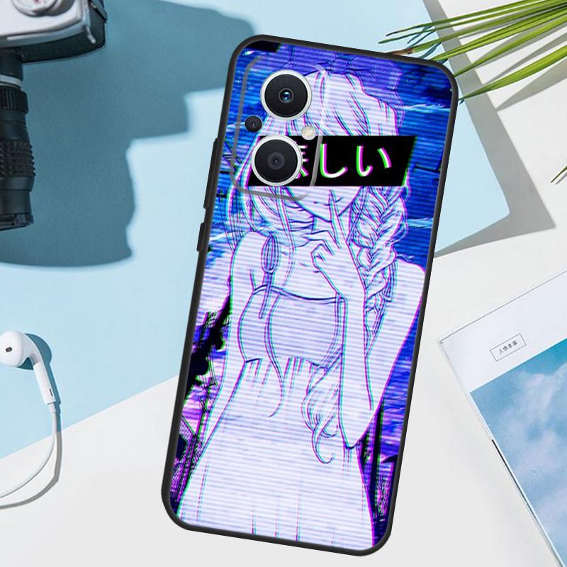 Sad Japanese Anime Aesthetic Cover For OPPO Reno 12 F 13F 14F 11F 10 11 13 14 Pro 7 8 Lite OPPO Find X9 X5 X6 X8 Pro Case