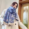 Imitation cashmere letter carriage scarf women's high-end double-sided scarf thickened warm shawl versatile scarf