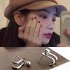Trend Simple Stud Earrings Personality Hip-Hop Niche Hook Shape Earrings For Women Men Party Jewelry