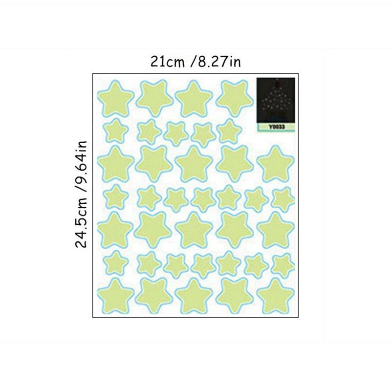 Lichtgevende Sterren Maan Planeten Muurstickers Gloeien In Het Donker Sterrenhemel Voor Huis Kinderkamer Woonkamer Badkamer Decoratie (as the picture,1PCS)