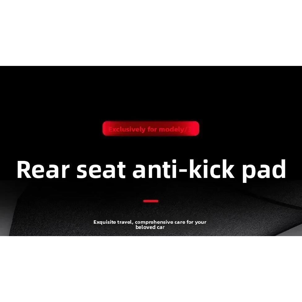 For Tesla Model 3 Y 2Pcs Seat Back Anti Kick Pad Leather Wear-Resistant Anti-Dirty Seat Backrest Protective Mat Car Accessories