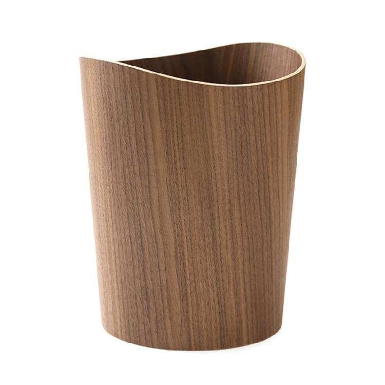 Papelera Cesta de Papel Higiénico para Oficina Baño Dormitorio Suministros Material de Madera