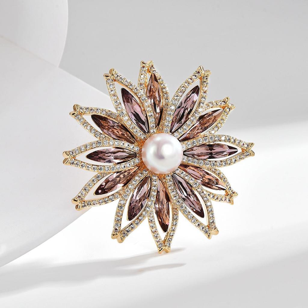 Damen Leichter Luxus Design Elegant Kleiner Duft Stil Sonnenblumen Brosche Modisch Vielseitig Nischendesign Brosche