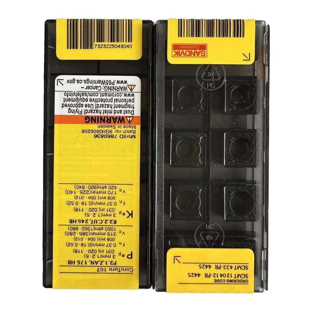 Original Sandvik / SCMT120412-PR 4425 /Carbide CNC Blade 10 PCS