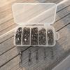160PCS High Strength Fishing Snap Swivel with Safety Snap Rolling Barrel Swivel  Saltwater Fishing