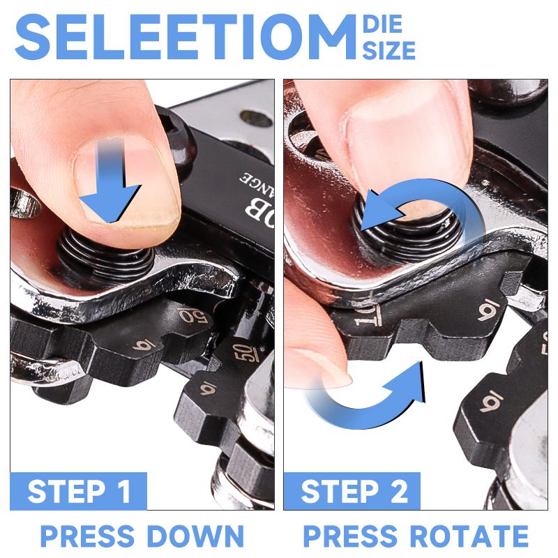 HX-50B Manual Cold Crimping Terminal Plier SC Bare Terminal Crimping Steel Material Copper Aluminum Nose Cable Crimping