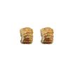 Silver needle pleated ring geometric earrings individuality simple cold wind stud earrings niche design temperament earrings