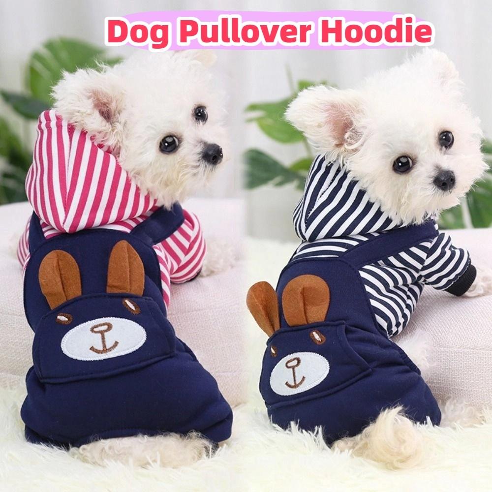 Warm Cat Sweatshirt Thickened Pet Clothes Kawaii Dog Pullover Hoodie  Small Dogs