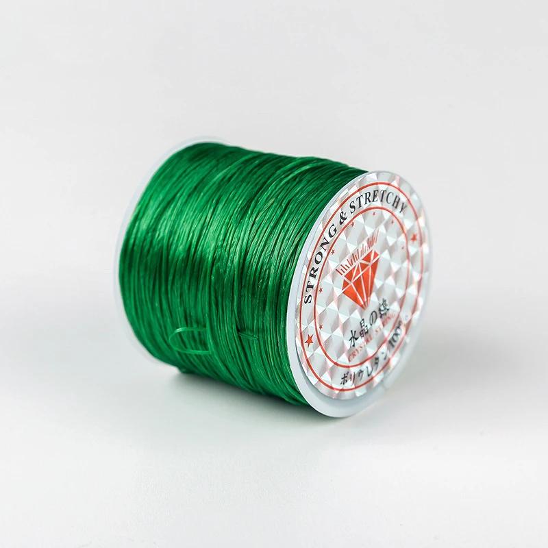 50Meters 0.8mm Elastic Thread Round Crystal Line Nylon Rubber Stretchy Cord Elastic Rope for Jewelry Making Beading Bracelet