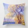 Oil Painting Throw Decorative Pillow Case Landscape Painting Polyester Printing Cushion Cover Sofa Bedroom Chair Home Decor