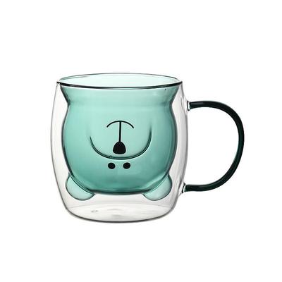 Shangqi Cute Bear Double-Walled Insulated Glass Mug