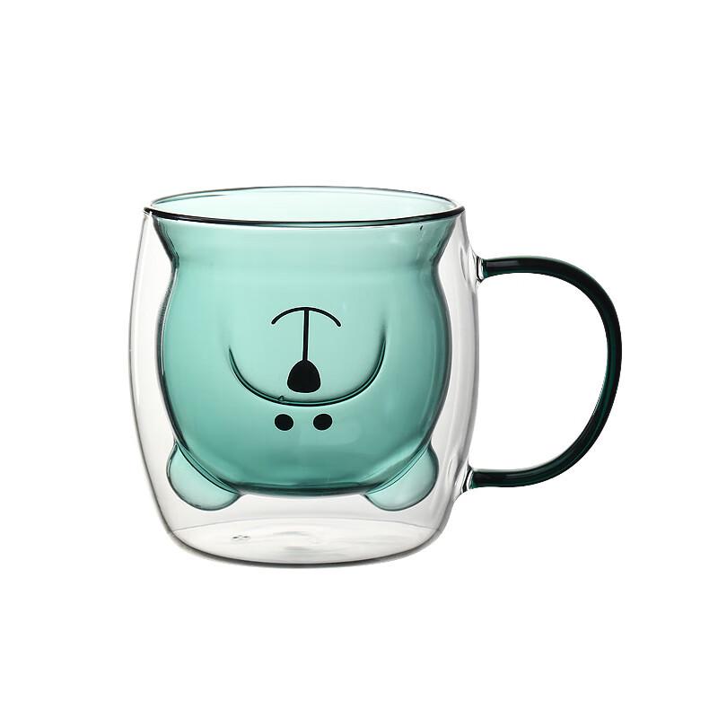 Shangqi Süßer Bär doppelwandiger isolierter Glasbecher