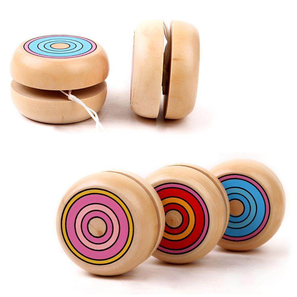 1/2pcs Random Color Wooden Yoyo & 10/20pcs Replacement Strings, Interactive Yoyo Game for Party, Family & Outdoor Activities YMY