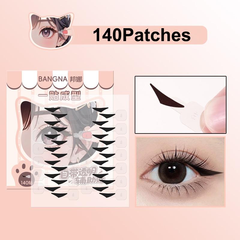 140 Buc/Cutie Autocolante Eyeliner cu Ștampilă Rezistente la Apă Cu Mâner Modelare Dintr-o Singură Aplicare Ușor de Folosit Rezistent la Apă Rezistent la Transpirație Transpirație