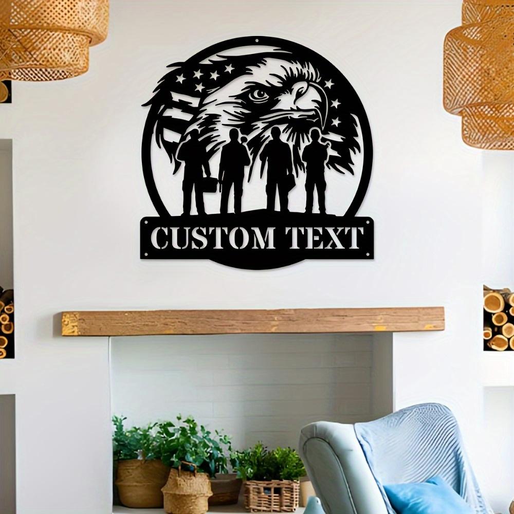 Vintage Soldat Metall Wandkunst Personalisierte Wohnkultur Blechschild Individuelles Militärgeschenk Rustikales Schild Retro Bar Garage Man Cave Dekoration