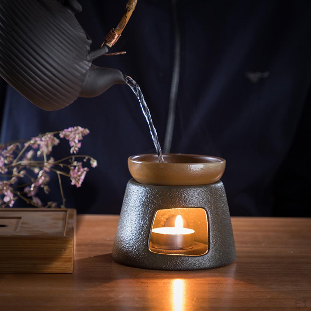 Ceramic Tea Warmer Set with Candle - Elegant Heating Solution for Home and Office