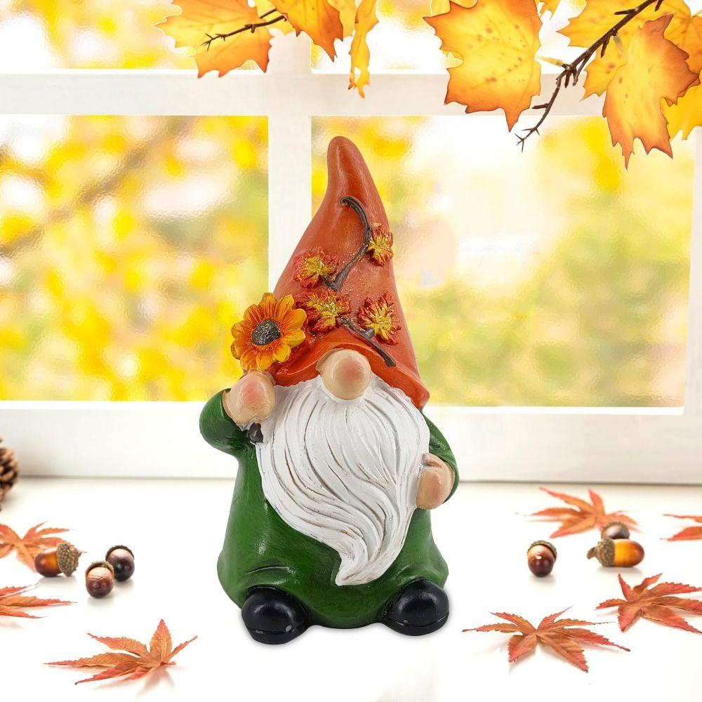 Resin Dwarf Sculpture Funny Miniature Statue Crafts Gnome Figurine  Lawn
